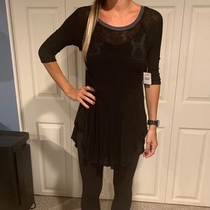 Black long sleeve Free People shirt